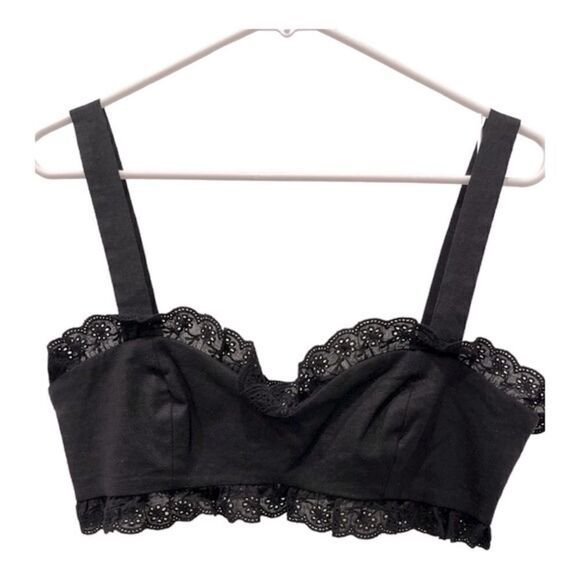 NEW Lovers + Friends Tracy Cropped Top In Black.Size M - Picture 3 of 11